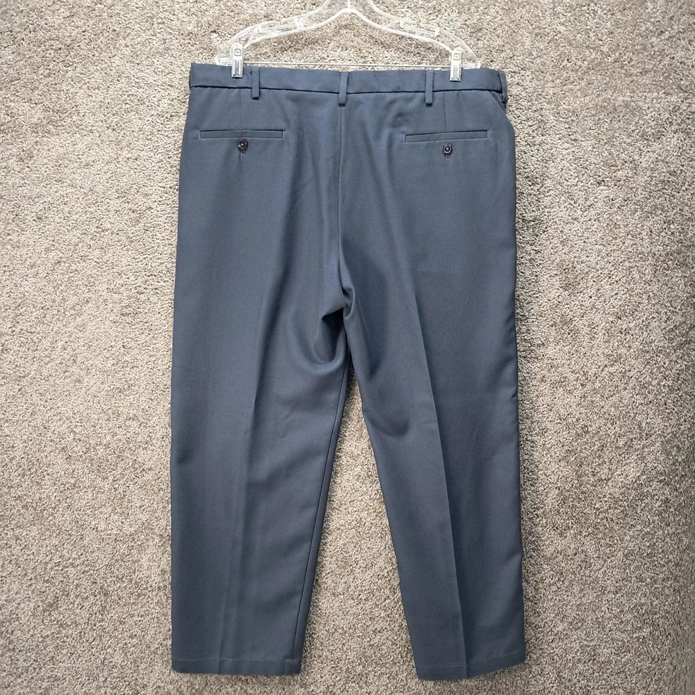 Haggar‎ Mens Pleated Dress Pants Charcoal Gray 40x29 Polyester Slacks
